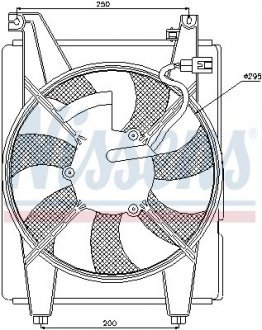 Вентилятор, конденсатор кондиціонера NISSENS 85088