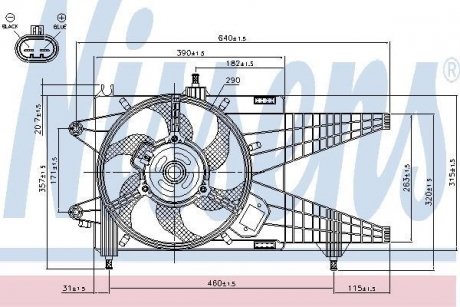 Вентилятор, охолодження двигуна NISSENS 85137