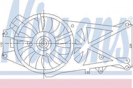 Вентилятор, конденсатор кондиціонера NISSENS 85205