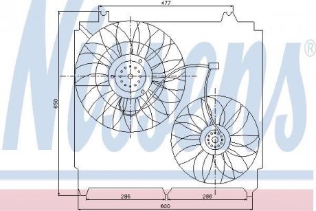 Вентилятор, охолодження двигуна NISSENS 85271