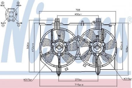 Вентилятор, охолодження двигуна NISSENS 85279