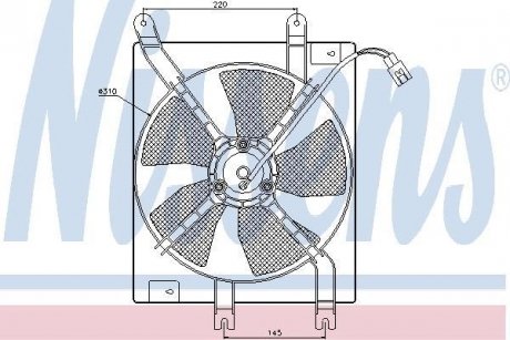 Вентилятор, конденсатор кондиціонера NISSENS 85356