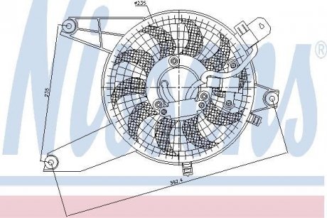 Вентилятор, конденсатор кондиционера NISSENS 85370