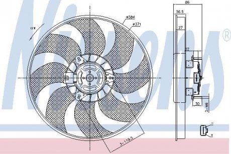 Elektrowentylator CORSA D.. NISSENS 85779 (фото 1)