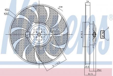 Elektrowentylator VECTRA C.. NISSENS 85786