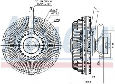 Clutch, radiator fan NISSENS 86182