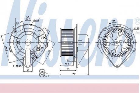 Вентилятор салону NISSENS 87064