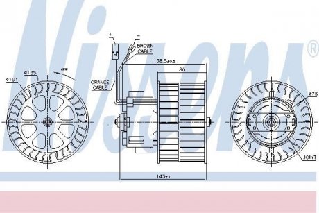 Вентилятор салона NISSENS 87143