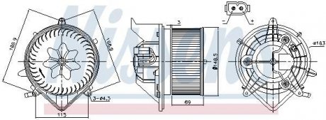 Вентилятор салону NISSENS 87233