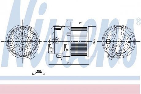 Вентилятор салона NISSENS 87258