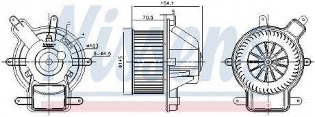 Вентилятор салону NISSENS 87464