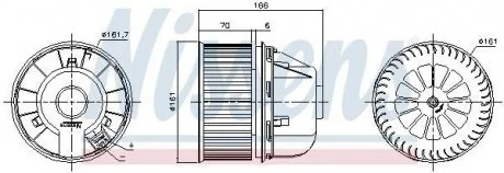 Вентилятор салону FORD C-MAX II, FOCUS III, FOCUS III/HATCHBACK, FOCUS III/KOMBI, GRAND C-MAX, KUGA II, TOURNEO CONNECT V408 NADWOZIE WIELKO, TRANSIT CONNECT 1.0-Electric 04.10- NISSENS 87491