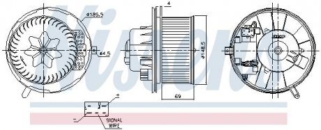 Моторчик пічки VW Caddy III 1.6-2.0TDI 04-15 NISSENS 87762