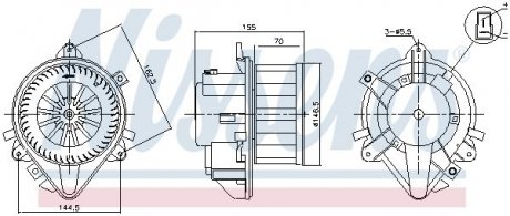 Вентилятор салона NISSENS 87804