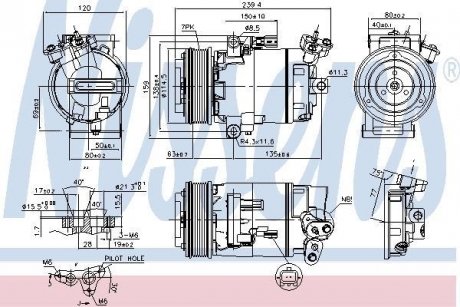 Компрессор кондиционера QASHQAI 07-.. NISSENS 890015