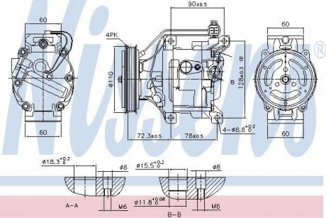 Компресор кондицiонера NISSENS 890047