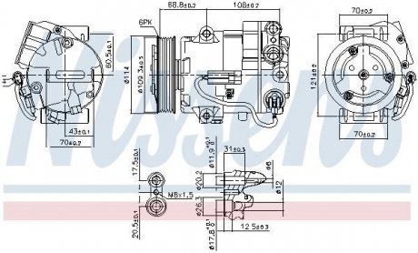 KOMPRESOR KLIMAT. NISSENS 890058