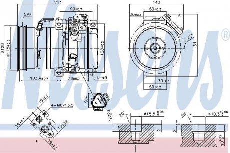 Компрессор кондиционера NISSENS 890066