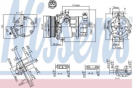 Компресор кондицiонера NISSENS 890074