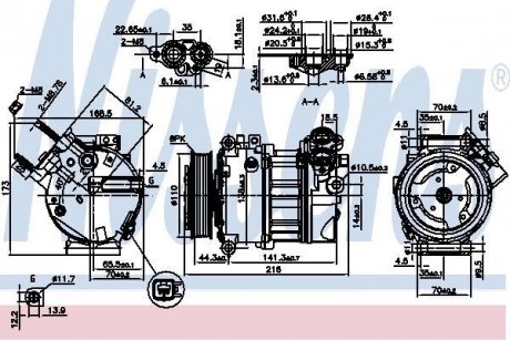 Компресор кондицiонера NISSENS 890123