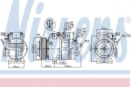 Компресор кондиціонераx55 08-.. NISSENS 890175