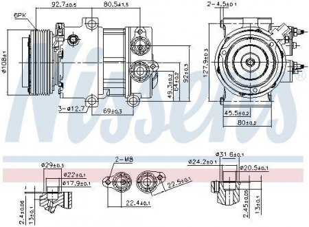 Компресор кондицiонера NISSENS 890179