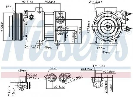 Фото компресор кондиціонера First Fit NISSENS 890179 Компресор кондиціонера First Fit NISSENS 890179
