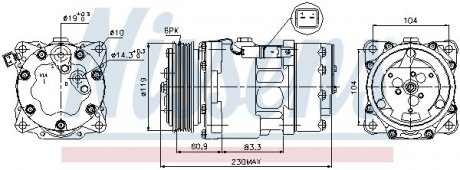 Компрессор кондиционера First Fit NISSENS 89032 (фото 1)