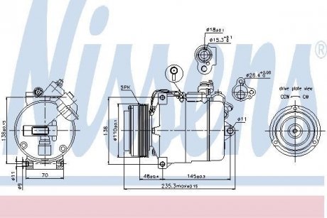 Компрессор кондиционера NISSENS 89034