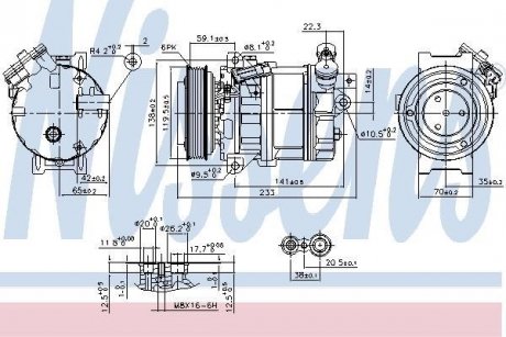 Компрессор кондиционера NISSENS 890354