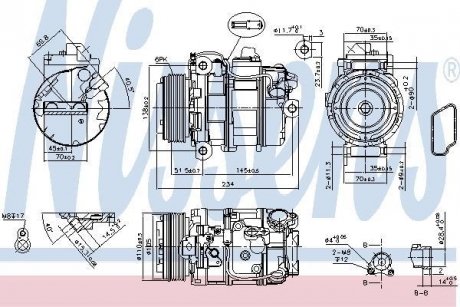 Компресор кондиціонера NISSENS 890390