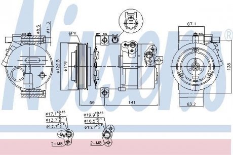 Компресор кондицiонера NISSENS 890394