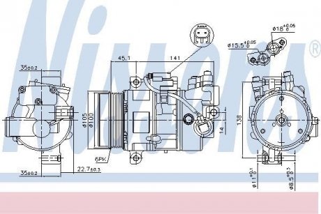 Компрессор кондиционера NISSENS 89043