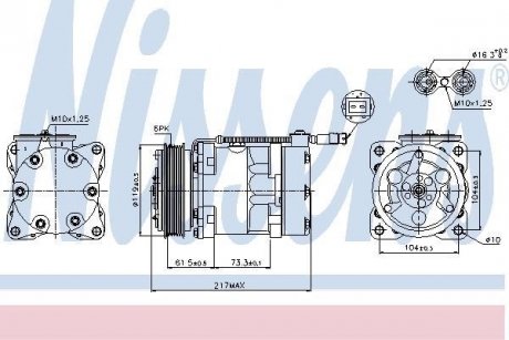 Компресор кондиціонера NISSENS 89056