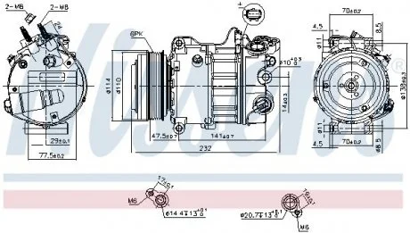 Компресор кондиціонера JAGUAR NISSENS 890585