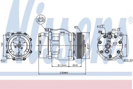 Компресор кондиціонера NISSENS 89061