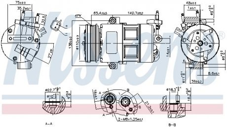 Компресор кондиционера Ford Focus Kuga 12- NISSENS 890639