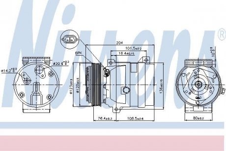 Компрессор кондиционера First Fit NISSENS 89063 (фото 1)