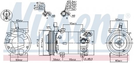 Компресор кондицiонера NISSENS 890682