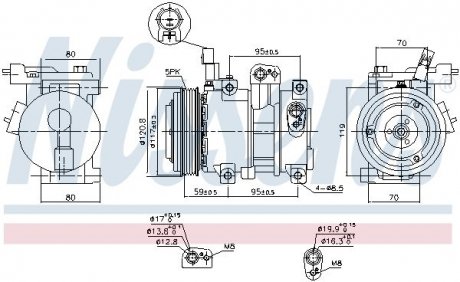 Компрессор кондиционера HYUNDAI NISSENS 890683 (фото 1)