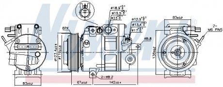 Компресор кондицiонера NISSENS 890685