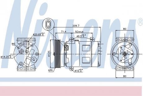 Компрессор кондиционера First Fit NISSENS 89072 (фото 1)