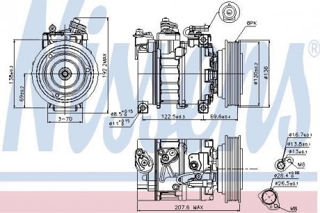 Компрессор кондиционера NISSENS 89094