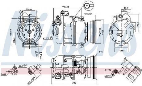 Компрессор кондиционера NISSENS 89112