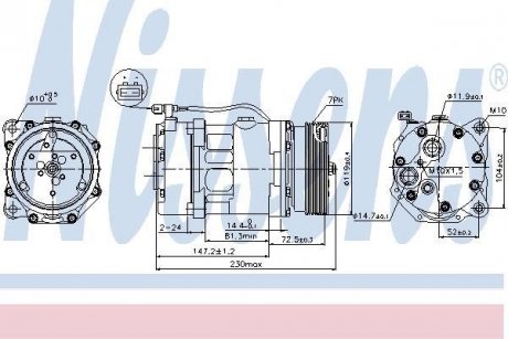 Компрессор кондиционера NISSENS 89118