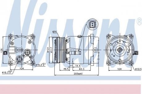 Компресор кондиціонера NISSENS 89122