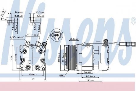 Компресор кондиціонера MAN TG-S (07-) | MAN TG-A (02-) | MAN TG-X (07-) NISSENS 89139 (фото 1)