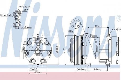 Компресор кондиціонера NISSENS 89140