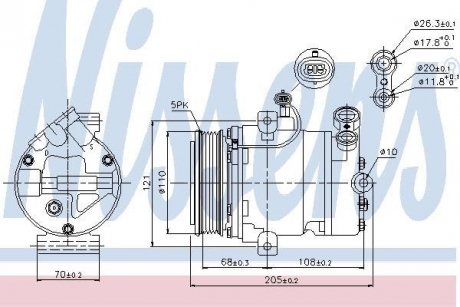 Компрессор кондиционера NISSENS 89197