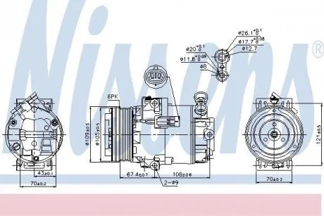 Компрессор кондиционера NISSENS 89222
